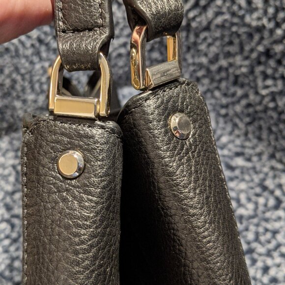 KATE SPADE NEW YORK LEILA LEATHER MEDIUM TOTE SHOULDER BAG $399 Black - Picture 4 of 16